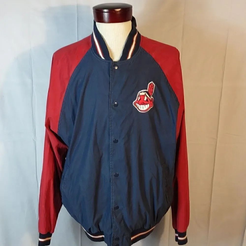Vtg. MLB Cleveland Indians Men's Bomber Jacket